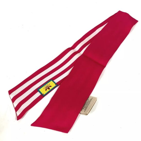 GUCCI BandeauScarf Adidas collaboration Neck Bow 3 Lines Scarf - Picture 8 of 11
